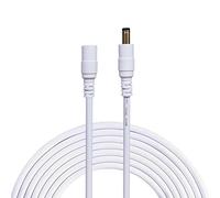 Liwinting 5 Metros Cable de Extensión 2.1mm x 5.5mm Plug DC Macho a Hembra Conector para Adaptador de Corriente, LED, Cámara CCTV Potencia, Coche, Monitores y Más - Blanco