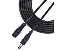 Liwinting 5m Cable de Extensión 2.5mm x 5.5mm Plug DC Macho a Hembra Conector para Adaptador de Corriente, LED, Cámara CCTV Potencia, Coche, Monitores y Más, Flexible - Negro
