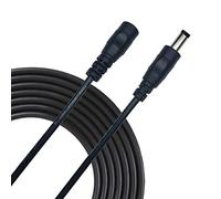Liwinting Cable de Extensión 3 Metros 2.5mm x 5.5mm Plug DC Macho a Hembra Conector para Adaptador de Corriente, LED, Cámara CCTV Potencia, Coche, Monitores y Más, Flexible - Negro