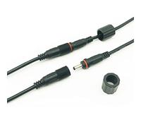 Liwinting Cable de Extensión de CC Resistente al Agua 3,5 x 1,35 mm Cable de Conexión de luz Exterior para Luces Solares de Jardín 3m,2pcs Negro