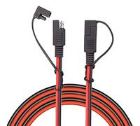 Liwinting Cable de extensión SAE, cable de extensión para coche, SAE a SAE de 2 pines, conector rápido/desconexión, 16 AWG, con soporte para tapa antipolvo, 5 m