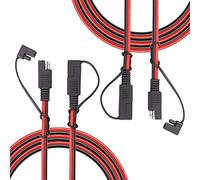 Liwinting SAE Cable Conector Cable de Extensión Automotriz SAE a SAE Arnés de Cable de Extensión de Conexión/Desconexión Rápida de 2pines 16AWG con Soporte de Tapa Antipolvo 2pcs 1m/3.28ft