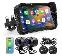Liwogi Actualización Carplay Dashcam Moto con 1080P Dash CAM, Navegación GPS para Motocicleta, 6.25 Pulgadas Impermeable, grabación en Bucle, Monitor de presión de Tiro, detección de Puntos Ciegos