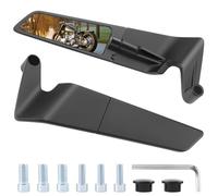 Liwogi M8 M10 - Set de espejos retrovisores y laterales para moto, espejos universales para extremo del manillar, giratorios 360°, ángulo ultraancho