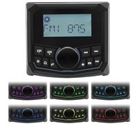 Liwogi Marine Stereo Radio MP3 Player Receptor FM Am Dab+ Reproductor 12V Estéreo Marina Impermeable BT Conexión Equipo Música Barcos para Boot Barcos Yates Marine