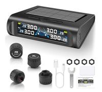 Liwogi TPMS Sistema Monitoreo de Presion Neumaticos con 4Pcs Sensores para Caravana LKW Coche, 0-6.8Bar/0-99 PSI, Alarma de Temperatura/Presión, Pantalla Dinámica