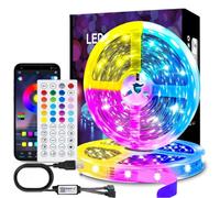 Liwqolx Tira LED 30M, 2x15M, Aplicación Bluetooth y Control Remoto,16 Millones de Colores Sincronización con Ritmo de Música, Luces LED para Habitación,Boda,Fiesta,Navidad