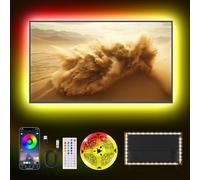 Liwqolx Tira LED TV 1M, RetroiluminacióN De TV RGB LED Con AplicacióN Y Control Remoto Para TV De 32-50 Pulgadas, Cine En Casa, Cocina