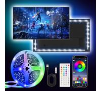 Liwqolx Tira LED TV 5M, Luces Led TV RGB Luces Habitación, 30 LED/Metro con Aplicación y Control Remoto para Retroiluminación de TV de 65-75 Pulgadas, Cine en Casa, Cocina, Sala de Estar