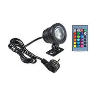 Lixada 10 W RGB LED Linterna Luz Bajo el agua (con mando a distancia, 16 colores 4 efectos de luz IP68 resistente al agua diseño para piscina Acuario Brunnen Halloween Navidad Festival Boda Función