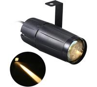 Lixada 10W Foco LED de Escena Pinspot Bola de Espejos Mini Portátil para Discoteca, Estroboscópica de DJ por Voz Efecto de Luz para Hogar, Fiesta, Club (1 pc)