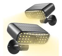 Lixada 2 Unidades de Lámparas Solares Exteriores de Pared, con Detector de Movimiento, Lámparas Exteriores LED Impermeables IP65, Lámparas de Seguridad Solares con 3 Modos, Adecuadas para Jardines