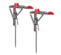Lixada 2PCS Soporte de Caña de Pescar de Primavera Automático Soporte de Montaje de Caña de Pescar Plegable Soporte de Tierra