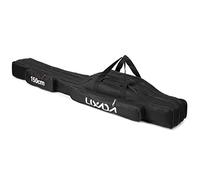 Lixada 3 Capas Bolsa de Pesca de con Correa para el Hombro 90 cm / 120 cm / 150 cm Estuche para Caña de Pescar Plegable Portátil Bolsa de Carrete de Caña Duradera Resistente al Desgarro (Negro-90cm)