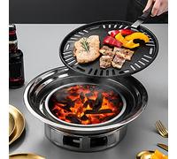 Lixada Barbacoa de Carbón sin Humo Parrilla Coreana Antiadherente Portátil