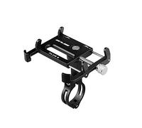 Lixada Bicicleta Teléfono Titular 360 Grado Giratorio Longitud Ajustable de Aluminio Manillar de Bicicleta de Montaje (Negro)