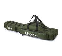 Lixada - Bolsa de Pesca de 3 Capas con Correa de 90cm/120cm/150cm, Portátil, Funda Plegable Resistente al Desgarro para Caña de Pescar y Carrete