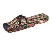 Lixada Bolsa de pesca de 3 capas portátil plegable para caña de pescar, bolsa de transporte para aparejos de pesca, bolsa de almacenamiento de viaje