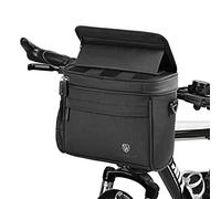 Lixada Bolsa impermeable para manillar de bicicleta, con correa para el hombro y ventana de TPU, pantalla táctil de altura ajustable, bolsa de navegación, 20.5x18.3x12.5 cm