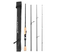 Lixada Caña de Pescar Portátil Giratoria de Viaje 6.8FT Fibra de Carbono Ligera 4 Piezas Caña de Pescar