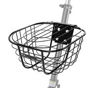 Lixada Cesta de Bicicleta eléctrica, Soporte de Cesta Delantera para Patinete, Cesta de Bicicleta de Acero Resistente al óxido, Repuesto de Cesta Delantera para Patinete Ninebot