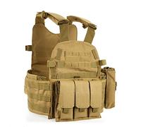 Lixada - Chaleco modular MOLLE para exteriores, chaleco de caza con bolsillos de hidratación