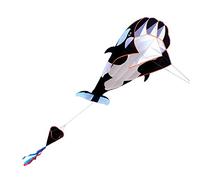 Lixada Cometas 3D - Cometa gigante de ballena parafoil suave sin marco [120 * 215cc] con bolsa de almacenamiento [Negro]