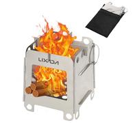 Lixada Hornillo, Hornillo Camping, Hornillos de Gas Butano Portátil, Hornillos Gas de Titanio, Cocina de Leña Plegable para Picnic Al Aire Libre (Tipo 1)