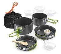 Lixada Kit de Utensilios de Cocina de Camping Utensilios Cocina Camping Kit Utensilios Cocina Camping Juego de Utensilios de Cocina para Acampar Juego de Utensilios de Cocina Portátiles para Pícnic Al Aire Libre Senderismo Acampada Viajes Montañismo