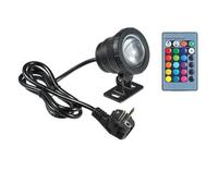 Lixada Lámpara Subacuática LED RGB con Control Remoto 10W 16 Colores Cambio de Flash/Luz Estroboscópica/Descolorida/Suave 4 Efectos de Iluminación IP65 Resistente al Agua para Piscina Acuario Estanque
