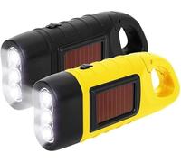Lixada Linterna LED Solar Linterna de Camping Con Energía Solar Recargable de Manivela de Mano Linterna LED de Emergencia Dinamo Linterna para Escalada Al Aire Libre Mochila Senderismo