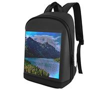 Lixada Mochila Personalizable con Pantalla LED a Color, Bolsa de Viaje, Mochila Escolar para Hombres, Mujeres, Estudiantes universitarios