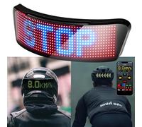 Lixada Pantalla LED de color completo para casco de bicicleta y motocicleta, sistema de intermitentes para bicicleta, luz de freno para bicicleta, pantalla de velocidad en tiempo real, conexión a APP