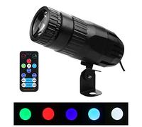 Lixada Pinspot - Mini foco LED RGBW, efecto DJ con mando a distancia, efecto de escena, para DJ, discoteca, fiesta, bar, club, espectáculo de boda, color negro