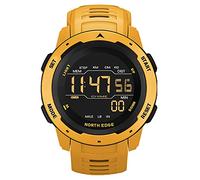 Lixada Reloj para Hombre, Relojes Cronógrafo, Pulsera de Cuero Deporte Pulsera de Cuero Deporte Watch Business 50M Reloj Digital Impermeable