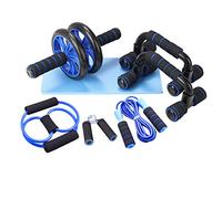 Lixada Rueda Abdominal Kit con Pushup Bar Cuerda para Saltar Esterilla de Rodilla para Entrenamiento Muscular Fitness Ejercicio en Casa
