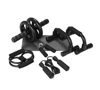 Lixada Rueda Abdominal Kit con Pushup Bar Cuerda para Saltar Esterilla de Rodilla para Entrenamiento Muscular Fitness Ejercicio en Casa