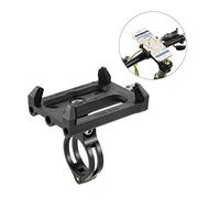 Lixada Soporte de teléfono de Bicicleta + Bandas de Seguridad, Ajustable, Universal, Soporte para teléfono móvil de Manillar de Bicicleta, MTB GPS Bracket Cradle Clamp Bicicleta de montaña (Negro -2)