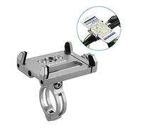 Lixada Mountian Bike Teléfono Montar Universal Ajustable de Bicicletas de Teléfono Celular GPS Montar Soporte de Soporte Abrazadera de la Horquilla (Plata)