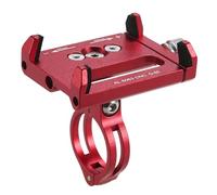 Lixada Soporte para teléfono de bicicleta con dispositivos electrónicos universales y ajustables [Rojo]