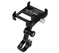 Lixada Soporte para Teléfono Móvil de Bicicleta: Aleación deAluminio Antideslizante Ajustable Giratoria de 360 Grados, Adecuado para Scooter/Bicicleta de Montaña/Motocicleta/Manillar de Bici