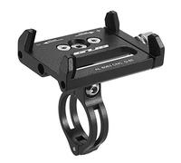Lixada Universal Soporte de Teléfono Ajustable de la Bicicleta de Soporte GPS Bracket Cradle Clamp para Bicicleta de Montaña (Negro)