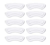 LIXBD 10 almohadillas de silicona para tacón alto, almohadillas de gel transparente para zapatos de talón y zapatos con forro autoadhesivo, protector de cuidado de pies para mujeres y señoras