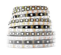 LIXIAOC Tira de Luces Led WS2813, señal Dual direccionable Individualmente, 1m, 4m, 5m, 30, 60, 100, 144 LED, WS2812B, PCB Blanco y Negro actualizado DC5V(5m 60 IP67,White PCB)