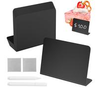 Lixiluxia 20 etiquetas de precio para colocar, pizarras pequeñas, para escribir, para gastronomía, pequeñas pizarras de precios (10 x 7,5 cm)