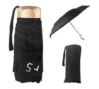 Lixiluxia Paraguas Plegable Antiviento, 6 Costillas Paraguas Plegable Mujer y Hombres, Mini Paraguas Pequeño, Paragua Viaje Portátil, Paraguas de Bolsillo, Paraguas Compacto Glegable (Negro)