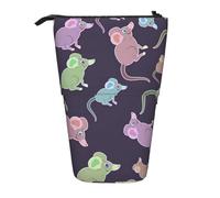 Lixlzh Animals-Cute Mouse Pad,MouseMat Print Bolsa telescópica de poliéster para lápices de pie Soporte para bolígrafos Papelería Oficina Caja organizadora Negro, Talla Única, Art Deco, Black, Talla