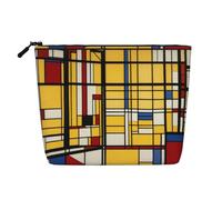 LIXLZH Bolsa de maquillaje portátil de tela de barro africano con estampado tribal, bolsa organizadora de maquillaje de una sola capa, bolsa con cremallera, color negro, talla única, negro, talla