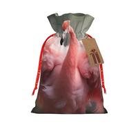 LIXLZH Bolsa de Navidad con estampado de flamencos, bolsas con cordón, para mujeres y hombres, Navidad, Año Nuevo, fiestas, regalos de fiesta