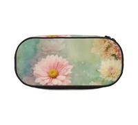 LIXLZH - Estuche para lápices unisex con estampado de flores florales y margaritas, bolsa de maquillaje de moda, organizador de artículos de cambiador